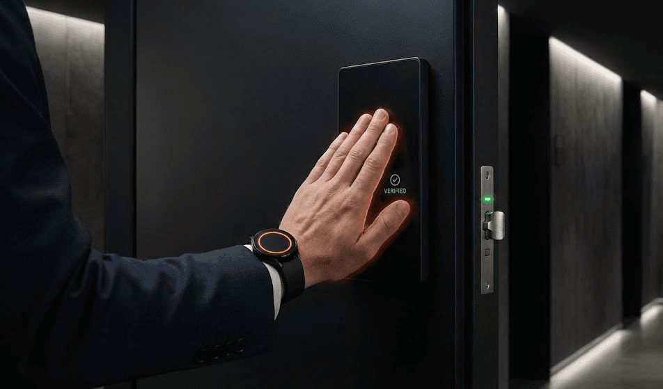 User-Initiated Touch-secure Door Access